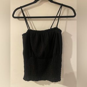 Express black ruched tank top